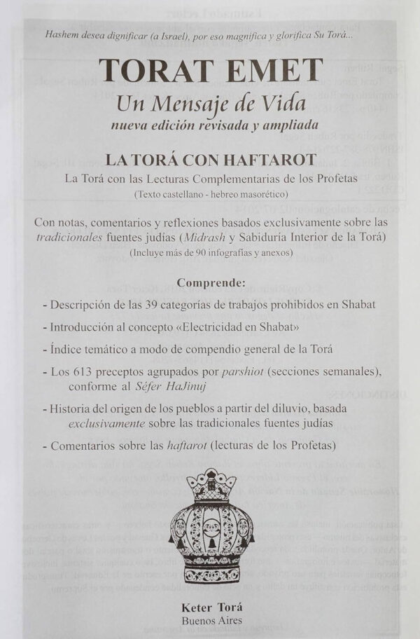 TORAT EMET UN MENSAJE DE VIDA