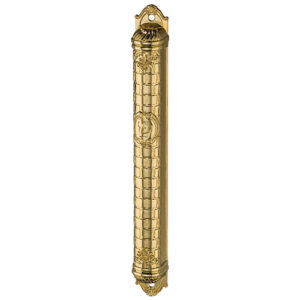 MEZUZA DE METAL DORADA 15cm