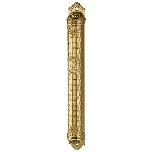 MEZUZA DE METAL DORADA 15cm