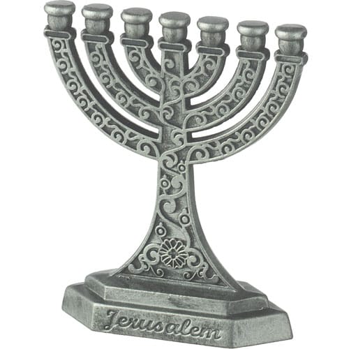 MENORAH PLATEADA 6 cm