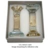 PAR DE CANDELABROS DE CRISTAL 16 cm