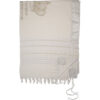 TALIT 150x185 cm BLANCO CON DETALLES PLATEADOS