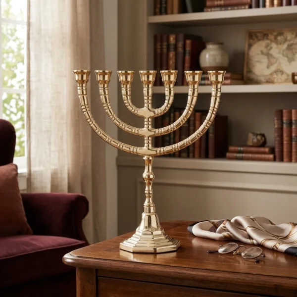 MENORAH ACABADO NIKEL 24cm