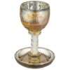 40349 Copa de cristal para kidush color miel