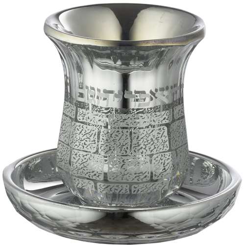 Vaso de cristal para kidush "kotell" 9 com