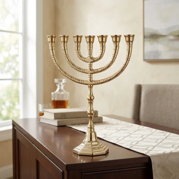 Menorah de nickel 28 cm