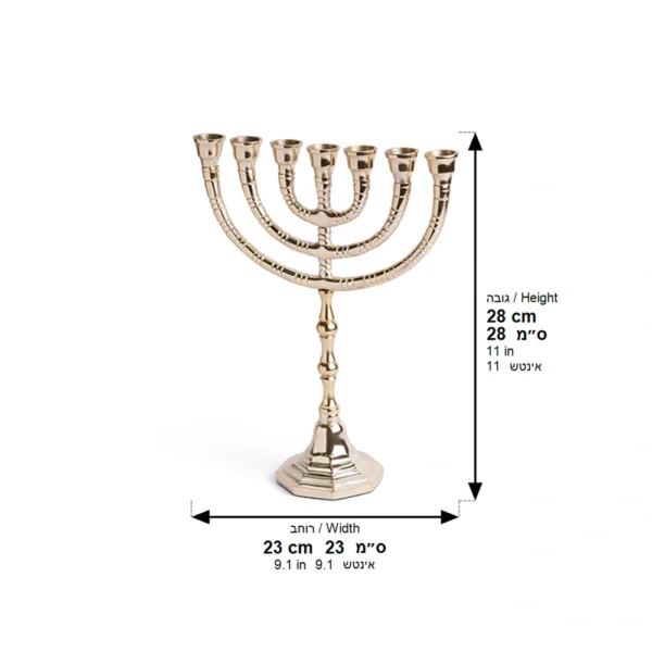 Menorah de nickel 28 cm